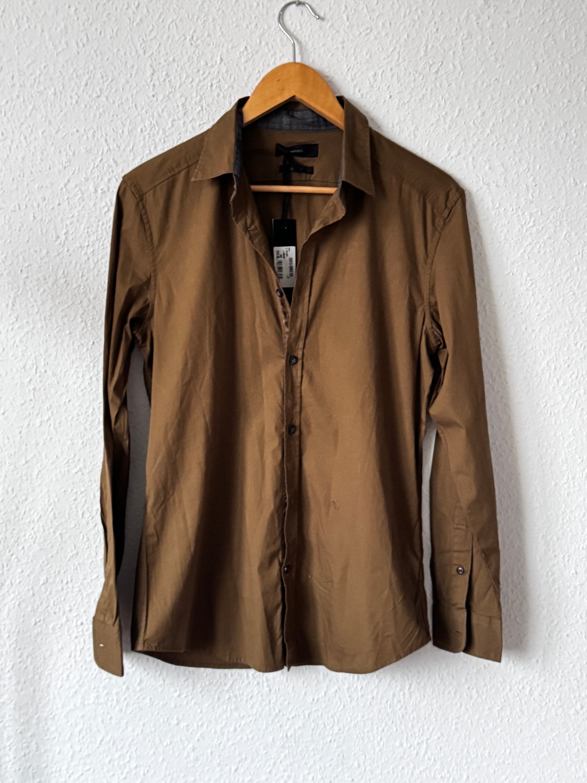 Diesel Brown Slim Fit Shirt Large Cotton image 3