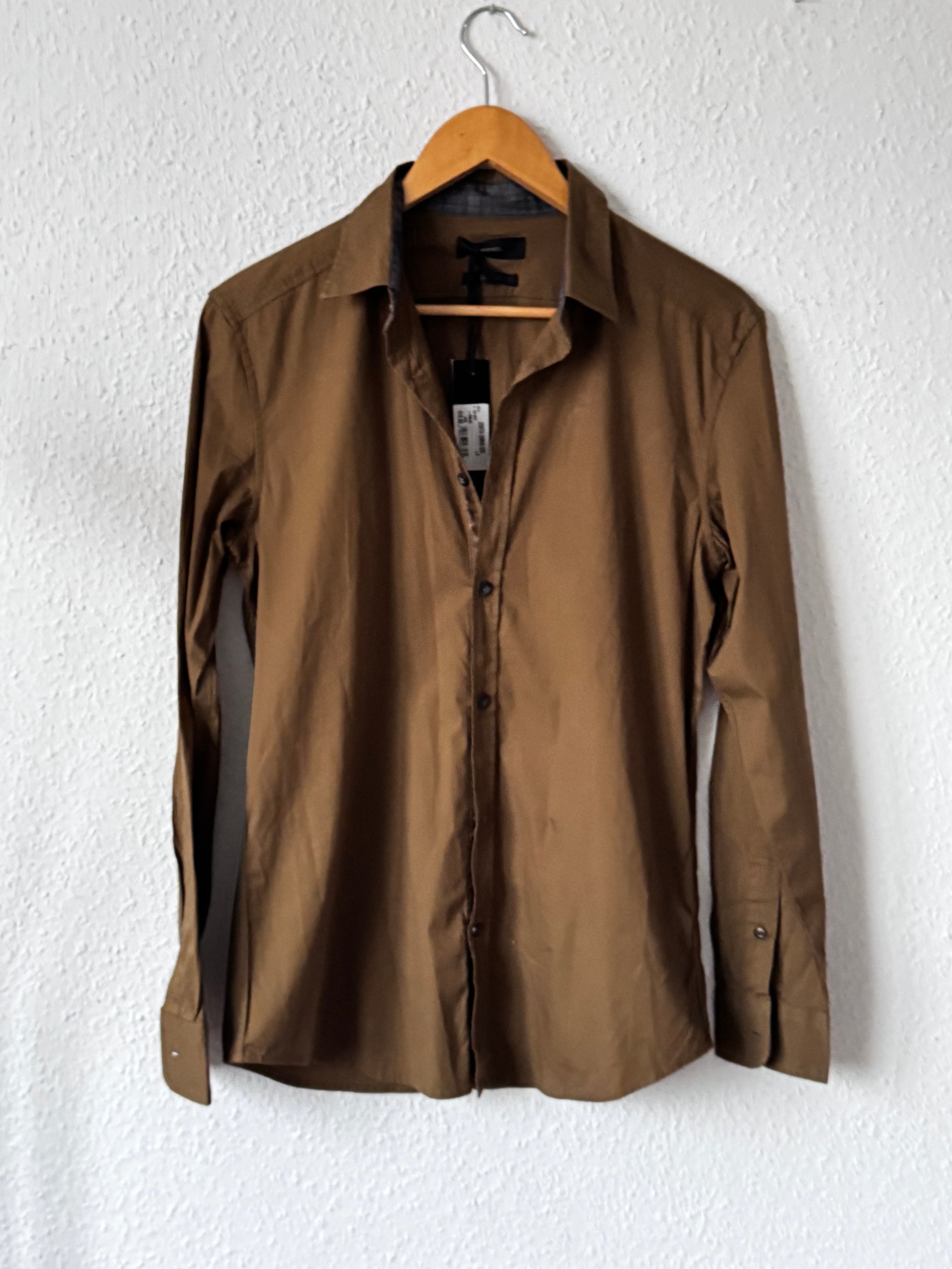 Diesel Brown Slim Fit Shirt Large Cotton image 4