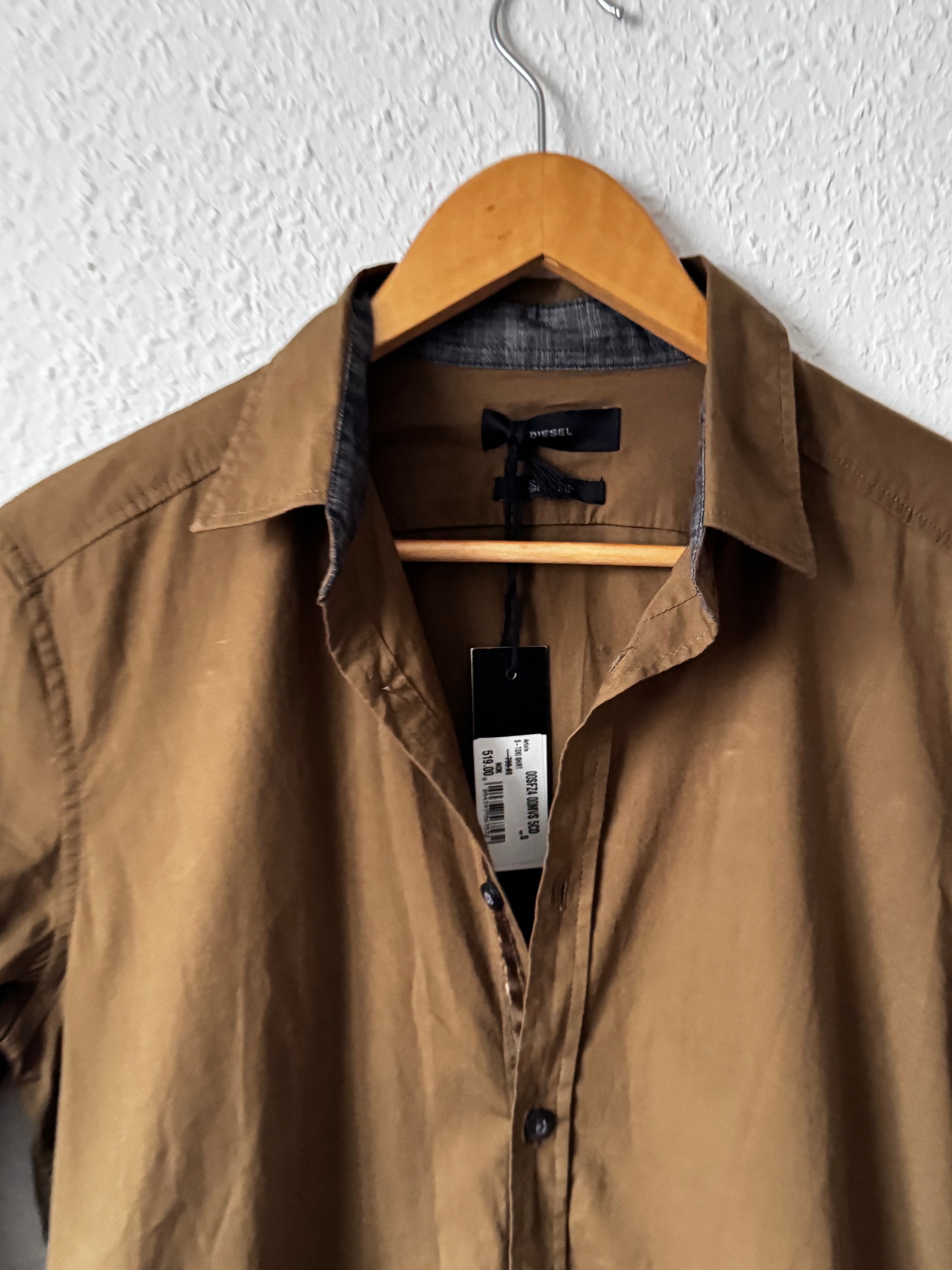 Diesel Brown Slim Fit Shirt Large Cotton image 5