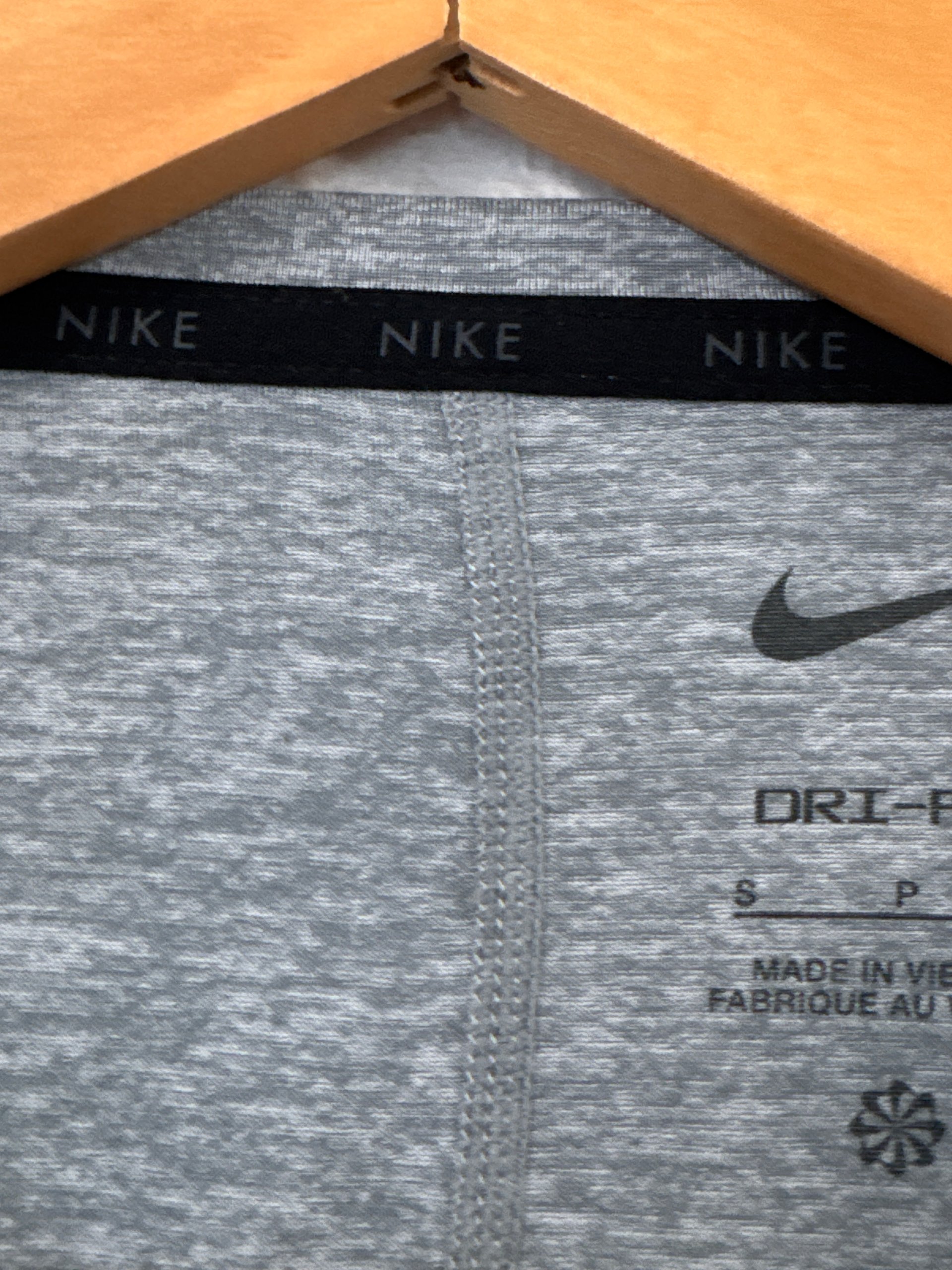 Nike Women's Grey Dri-FIT Polyester T-Shirt Small image 6
