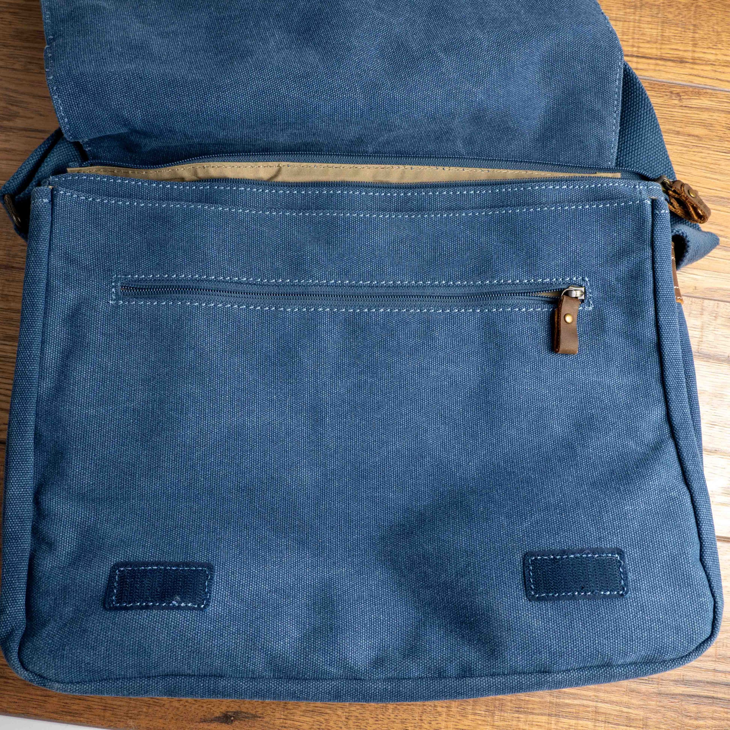 Troop London Blue Canvas Messenger Shoulder Bag image 2