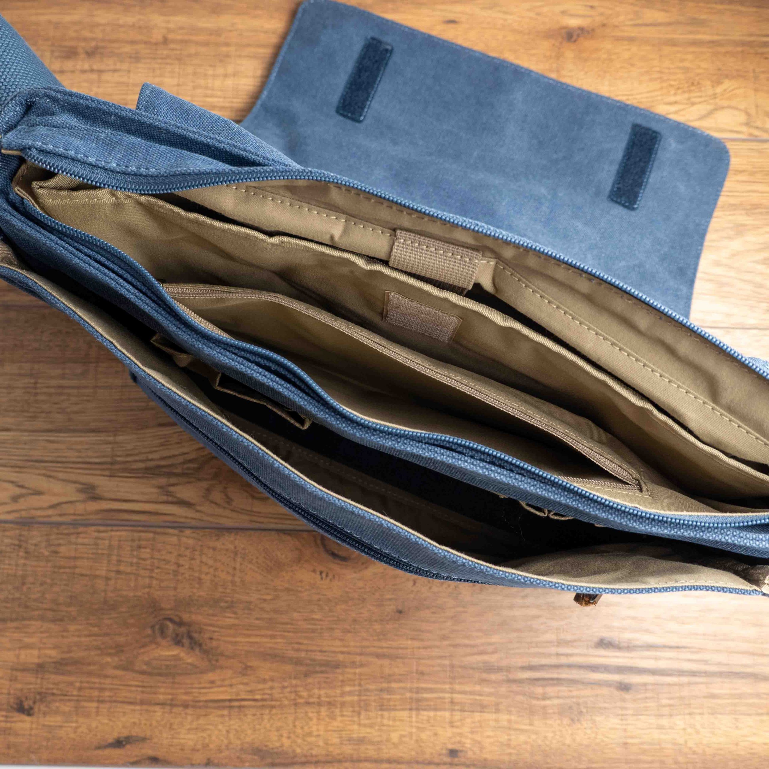 Troop London Blue Canvas Messenger Shoulder Bag image 3