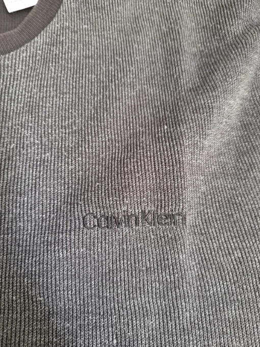 Calvin Klein Men's Dark Grey Cotton Sweatshirt Large image 2
