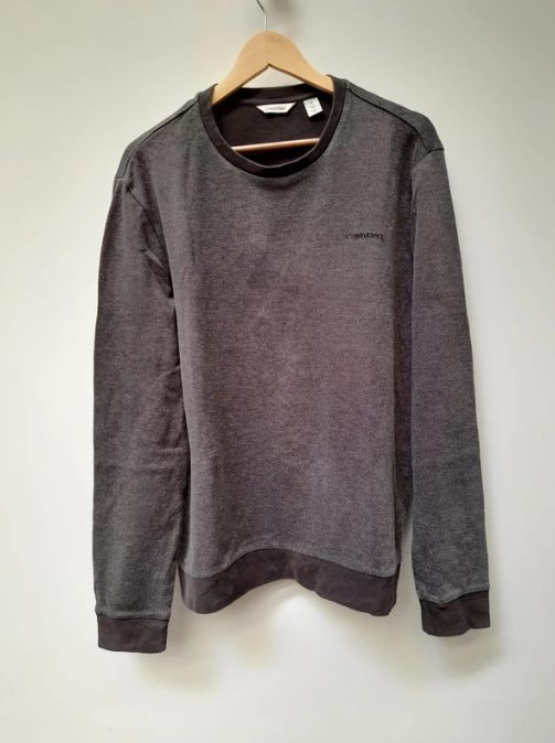 Calvin Klein Men's Dark Grey Cotton Sweatshirt Large image 5