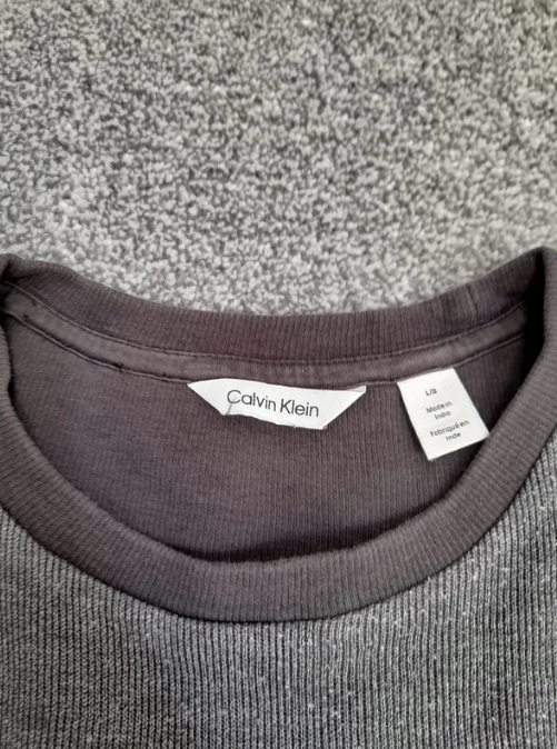 Calvin Klein Men's Dark Grey Cotton Sweatshirt Large image 7