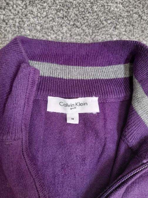 Calvin Klein Purple Sleeveless Knit Golf Sweater Medium image 2