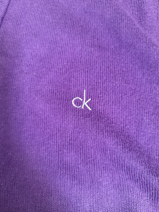 Calvin Klein Purple Sleeveless Knit Golf Sweater Medium image 3