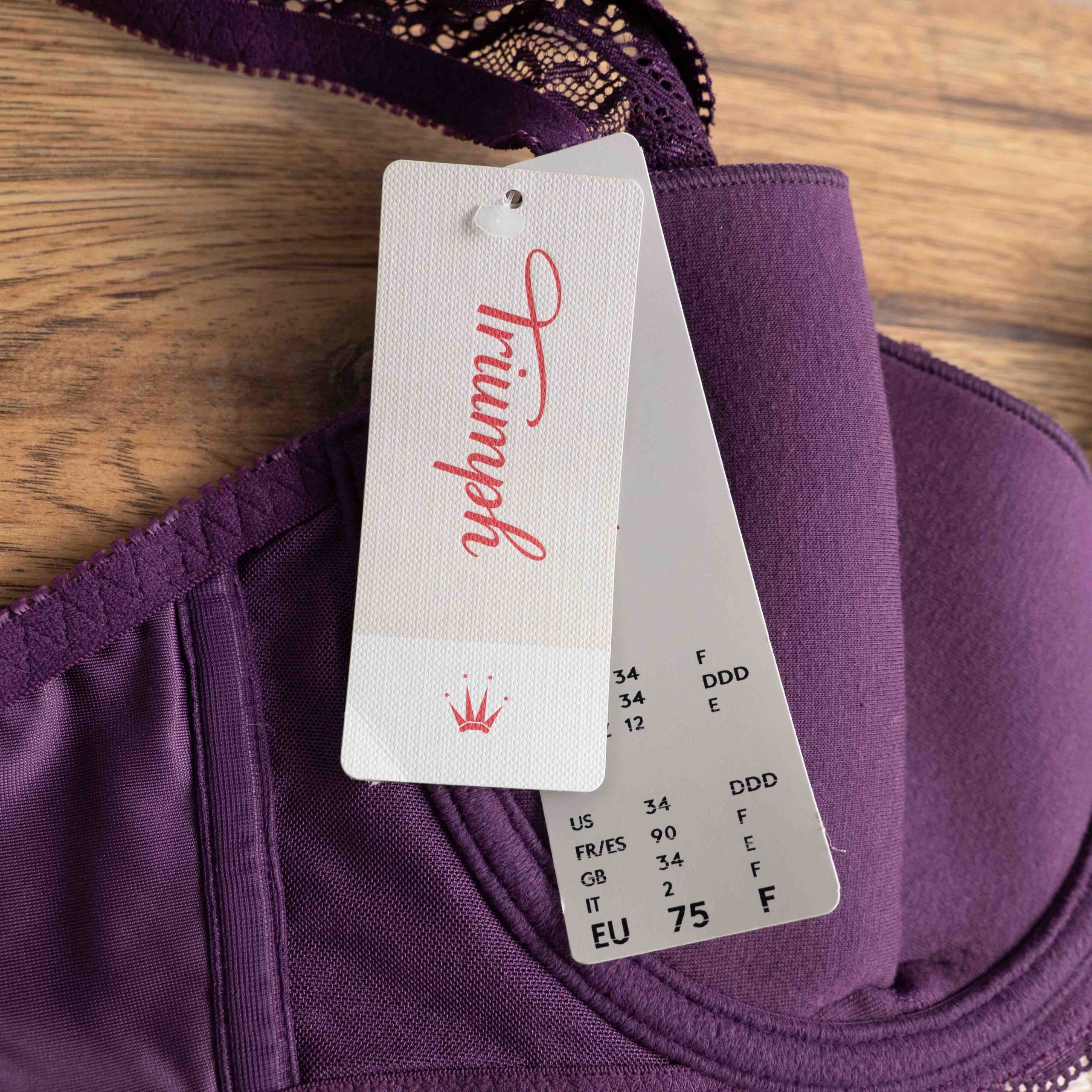 Triumph Amourette Purple 34E Bra NWT image 4
