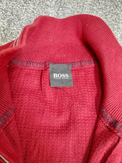 Hugo Boss Men's Red Half-Zip Wool Jumper XXL image 5