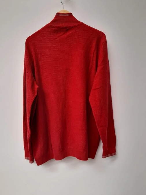 Hugo Boss Men's Red Half-Zip Wool Jumper XXL image 7