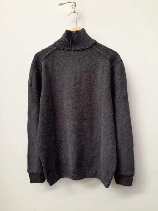 Boss Grey Half Zip Wool Sweater XL image 5