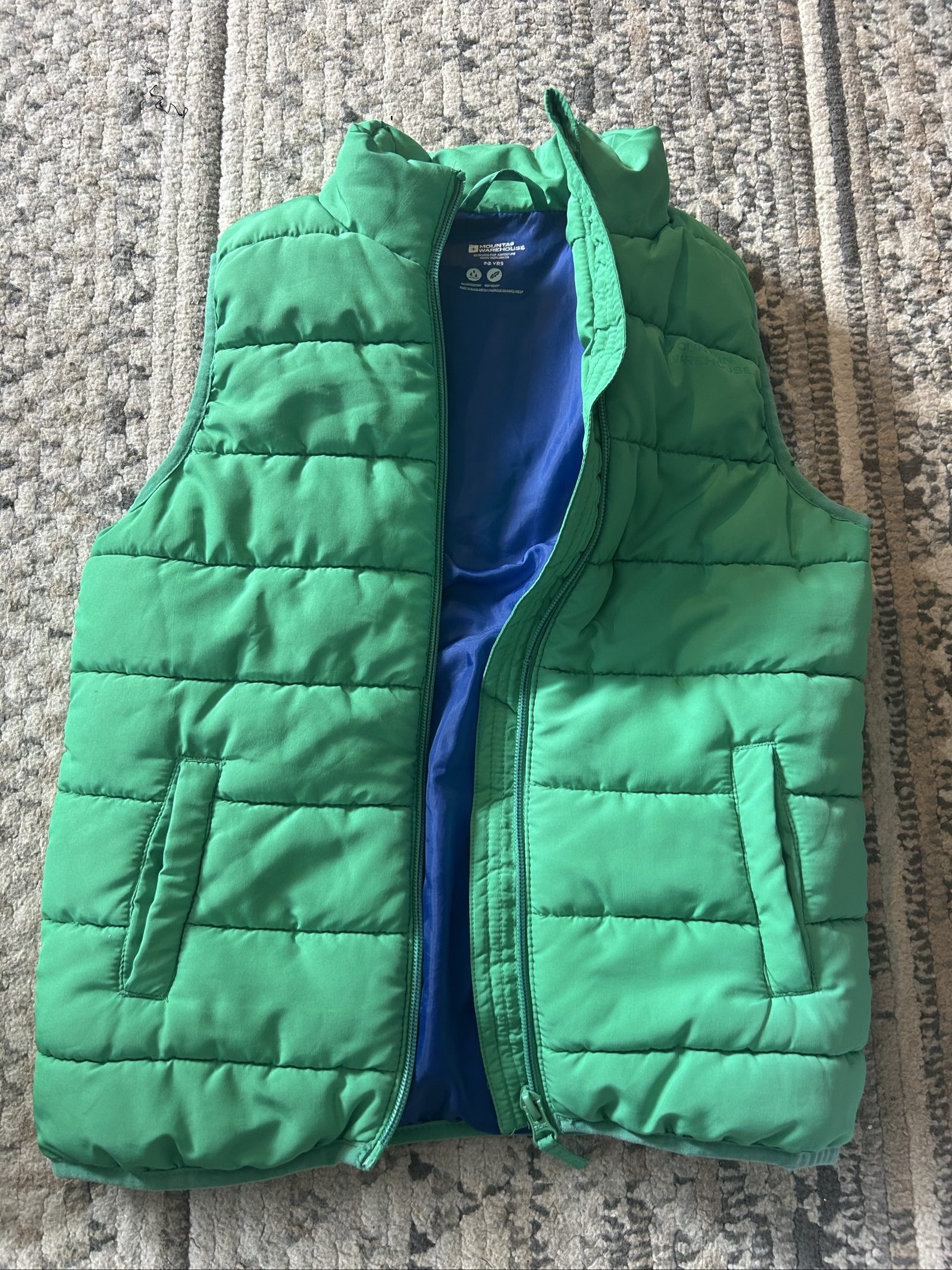Mountain Warehouse Kids' Green Padded Gilet 7-8 Yrs