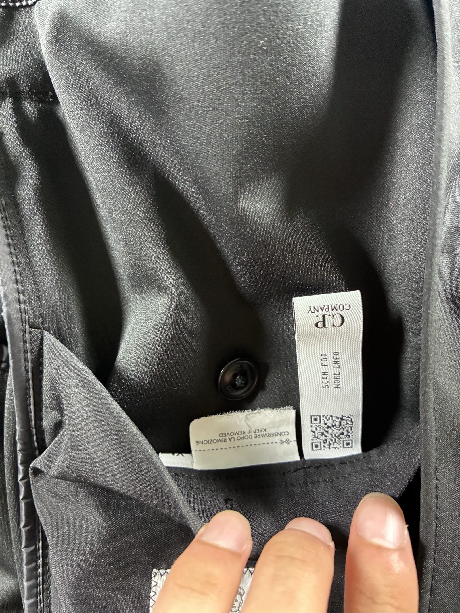 C.P. Company Black Soft Shell Hooded Jacket Large image 7