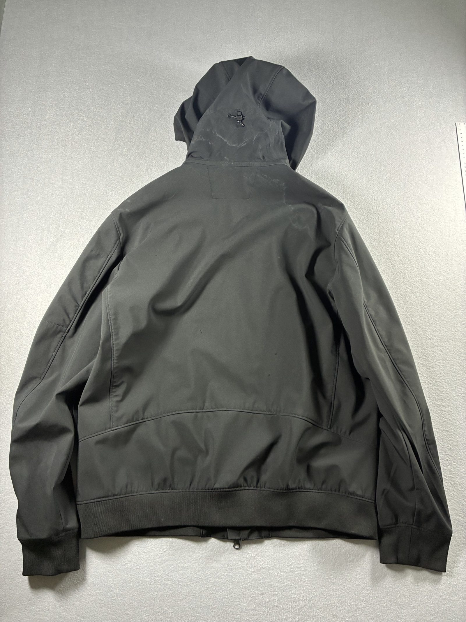 C.P. Company Black Soft Shell Hooded Jacket Large image 10