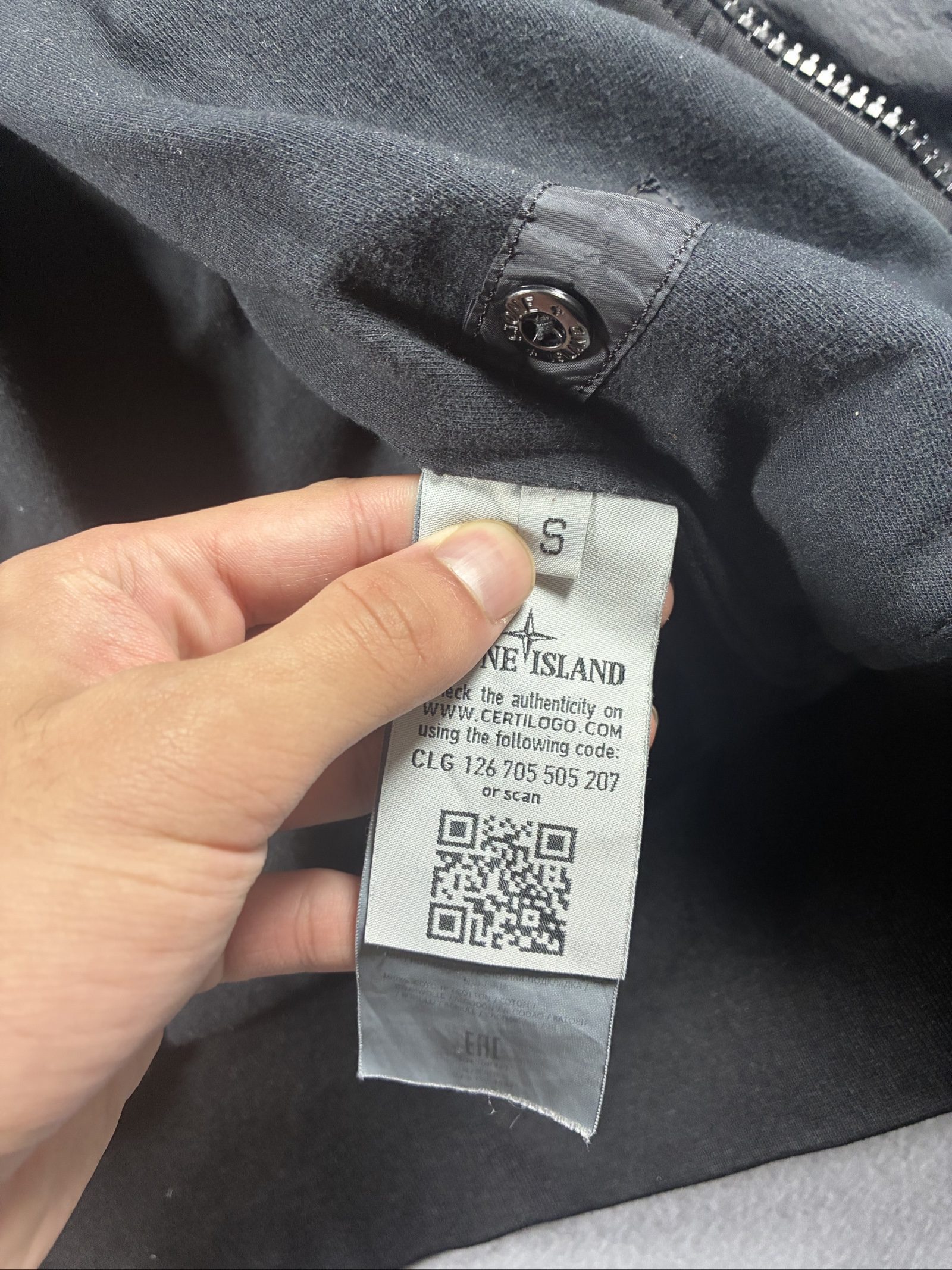 Stone Island Black Bomber Jacket garment dyed crinkle reps ny small image 6