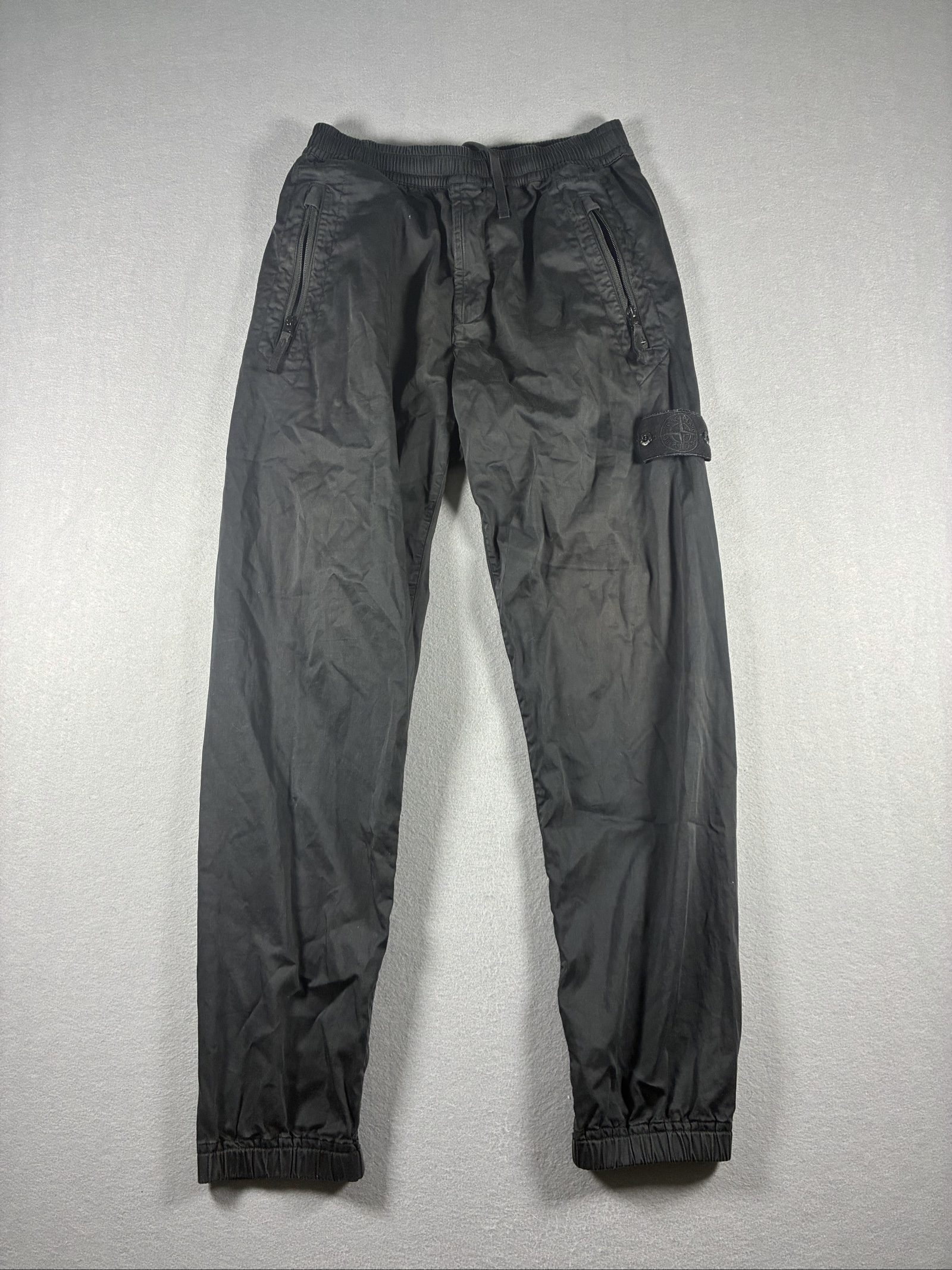 Stone Island Black Cotton Cargo shadow project trousers Joggers M
