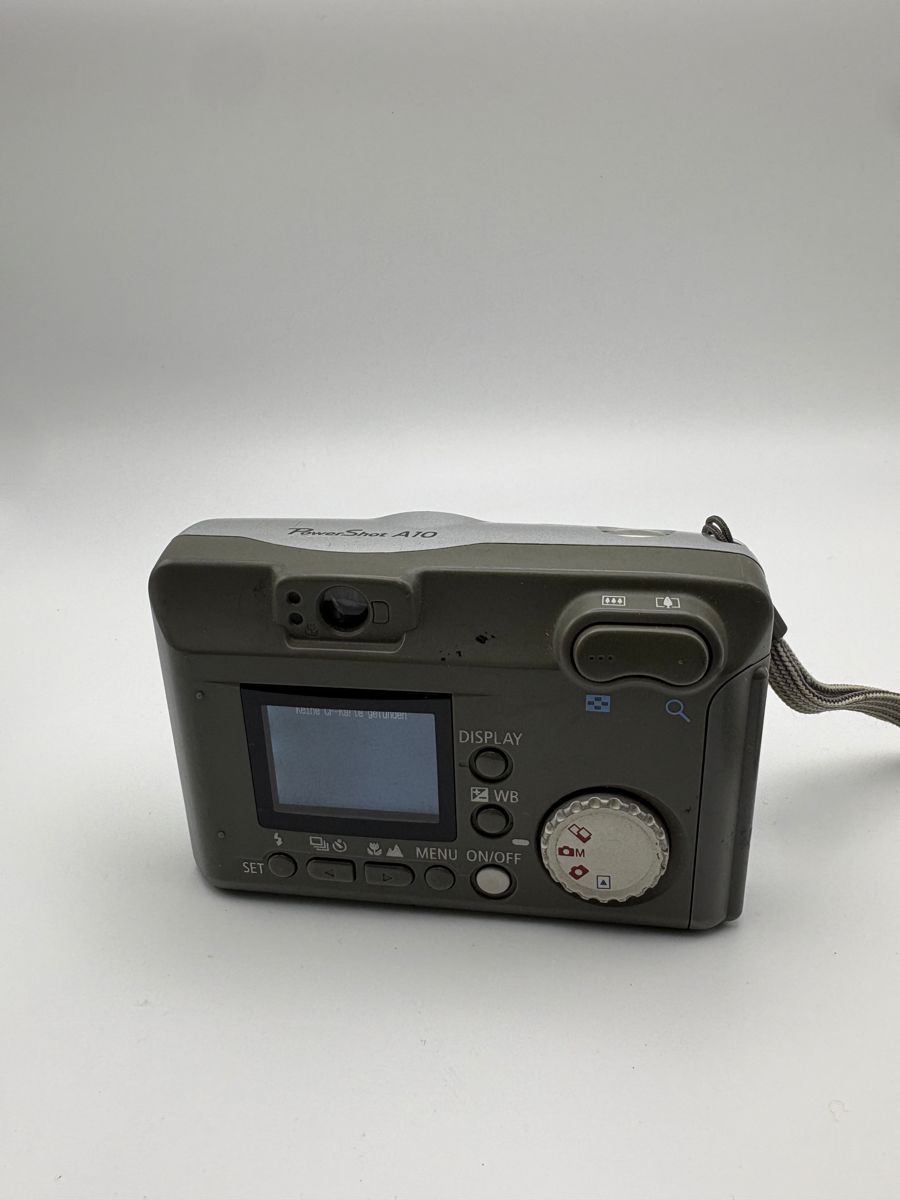 Canon PowerShot A10 Digitalkamera 1.3MP 3x Zoom silber blau 2001 Y2K Digicam
