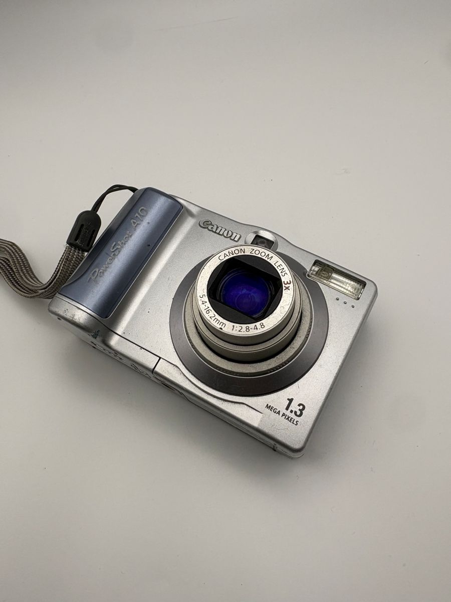Canon PowerShot A10 Digitalkamera 1.3MP 3x Zoom silber blau 2001 Y2K Digicam image 5