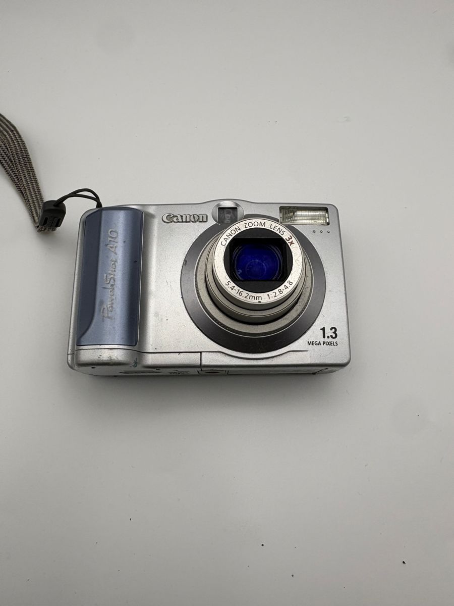 Canon PowerShot A10 Digitalkamera 1.3MP 3x Zoom silber blau 2001 Y2K Digicam image 7