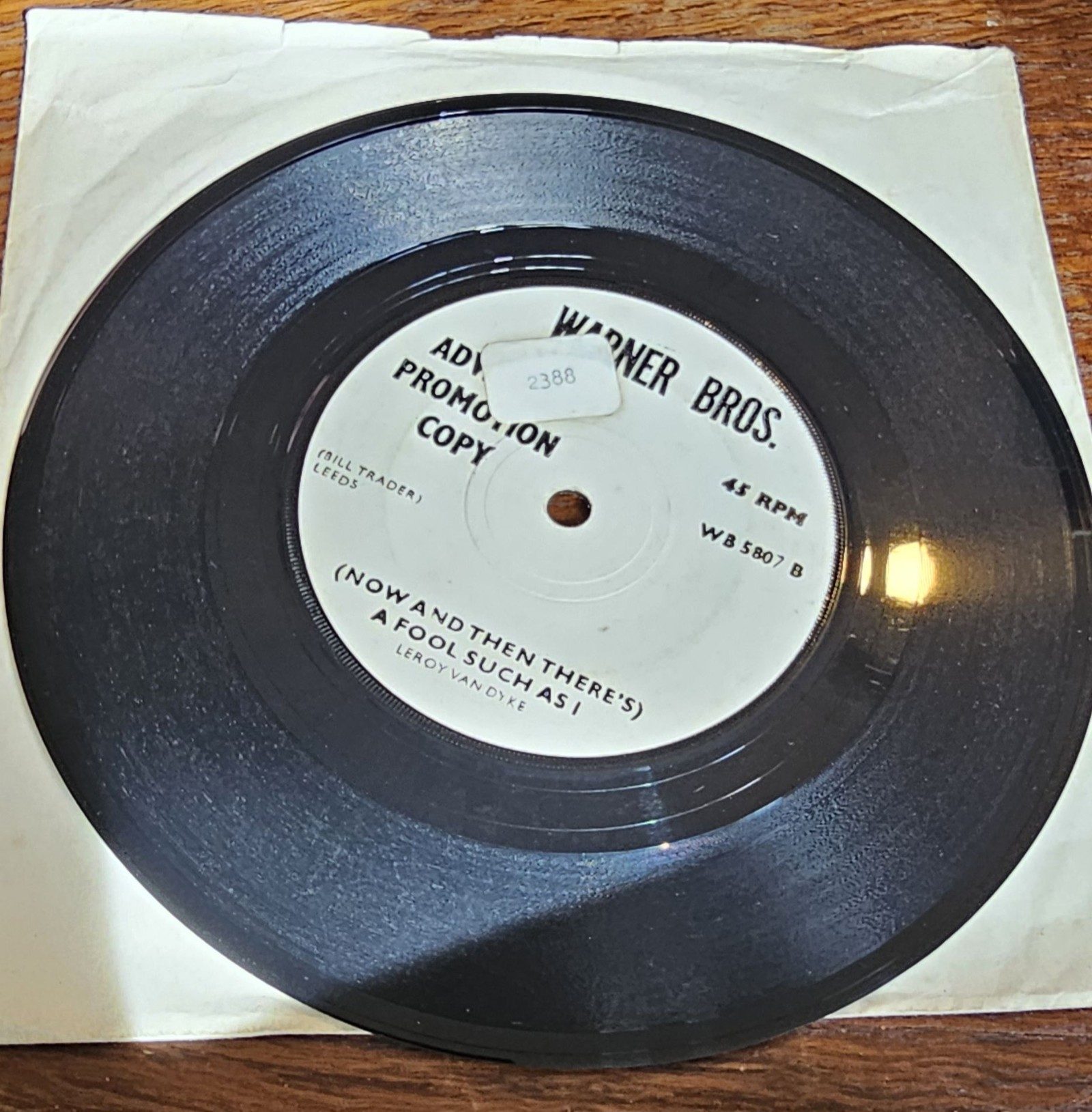 Leroy Van Dyke You Couldn't Get My Love Back PROMO Warner Bros WB 5807 7 image 2