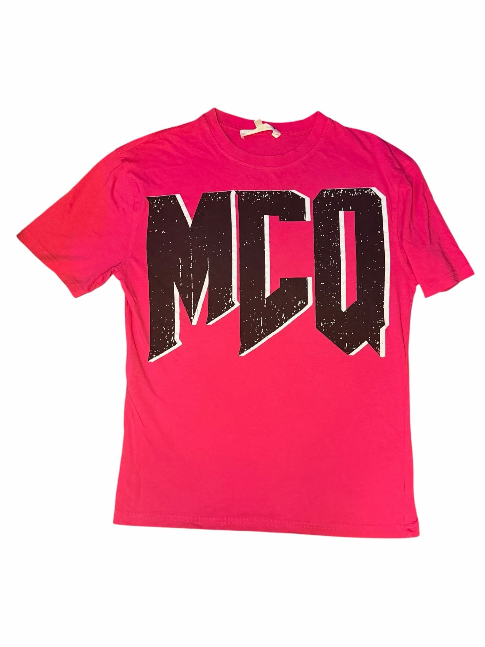 MCQ Pink & Black Logo T-Shirt XS