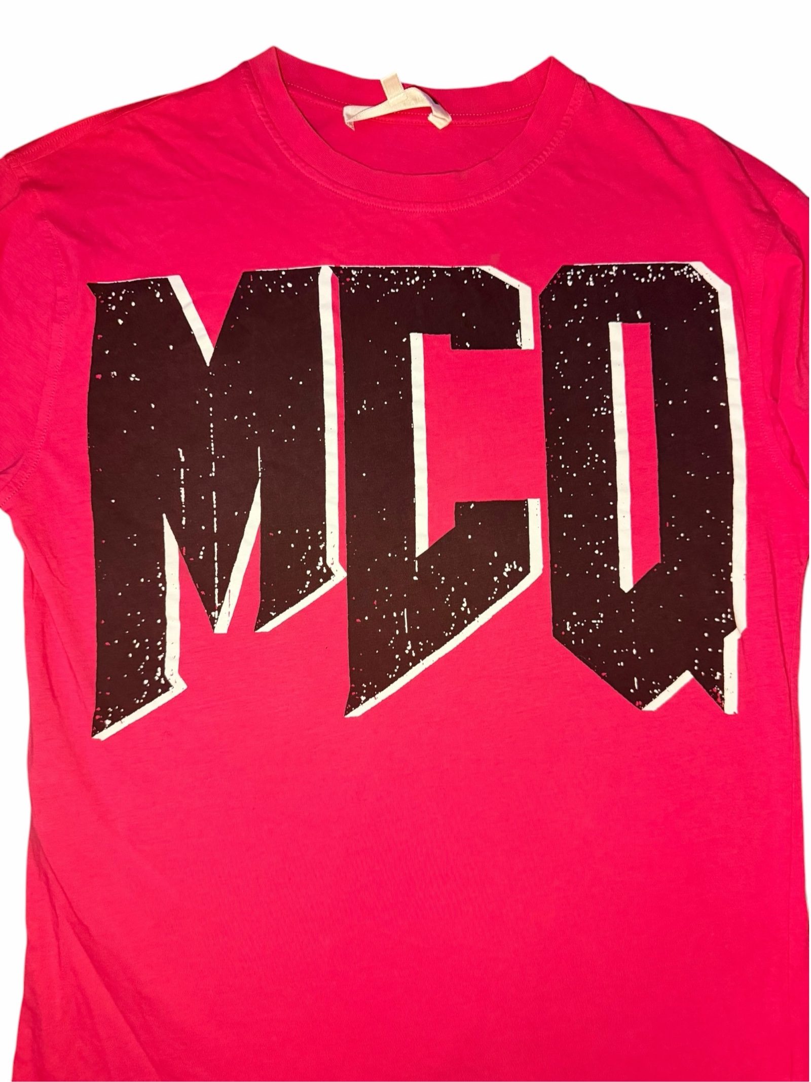 MCQ Pink & Black Logo T-Shirt XS image 2