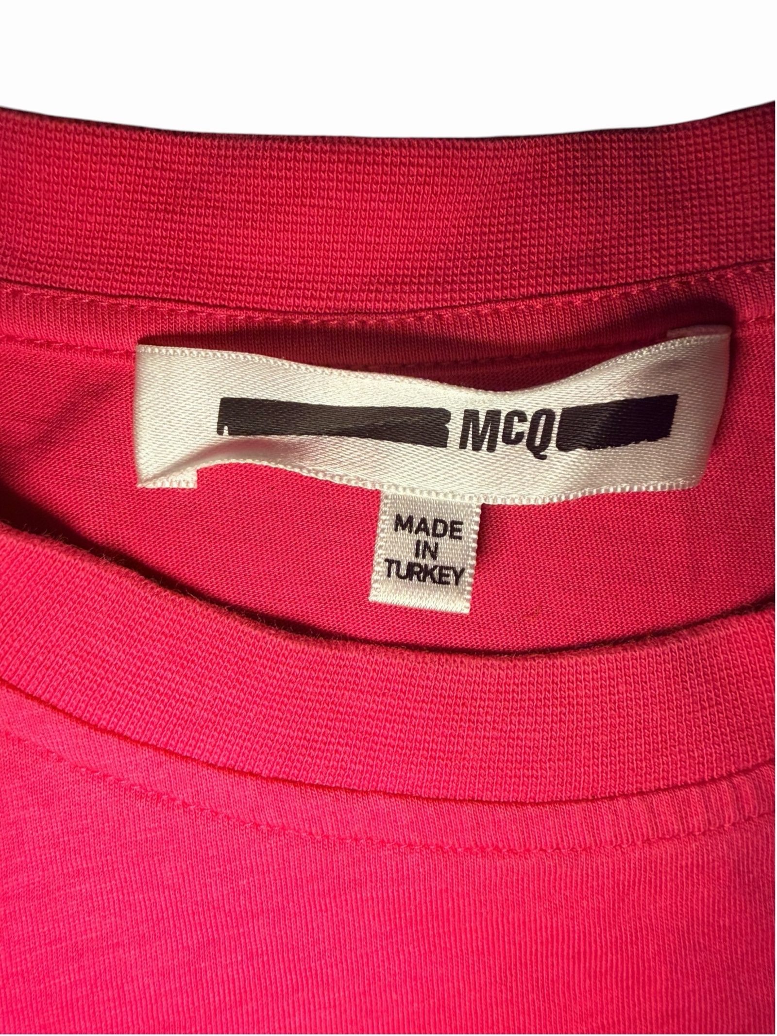 MCQ Pink & Black Logo T-Shirt XS image 6