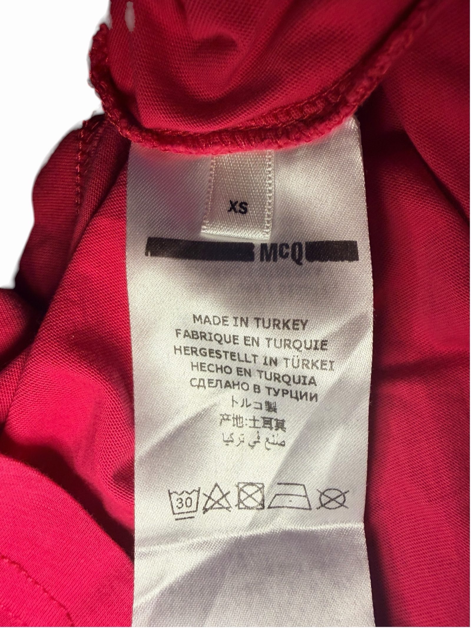 MCQ Pink & Black Logo T-Shirt XS image 7