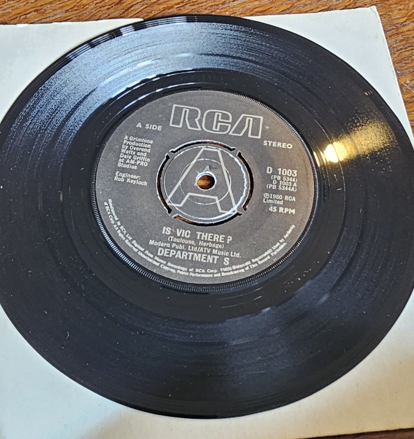 Department S Solid Gold Easy Action PROMO RCA D 1003 7 Vinyl