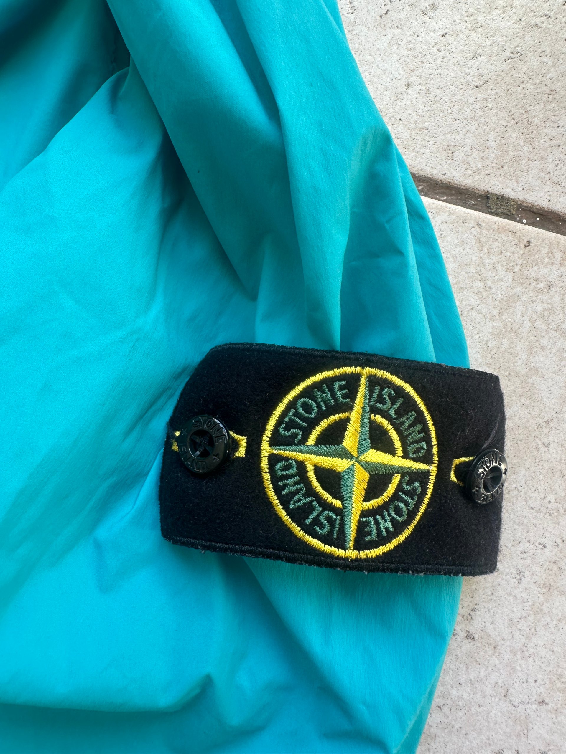 Stone Island Men's Turquoise Skin Touch Nylon-TC Hooded Jacket M image 3