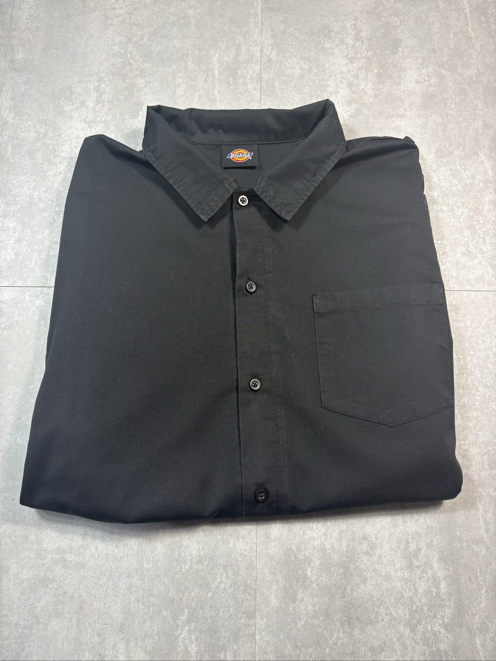 Dickies Black Men's Short Sleeve Work Shirt Large