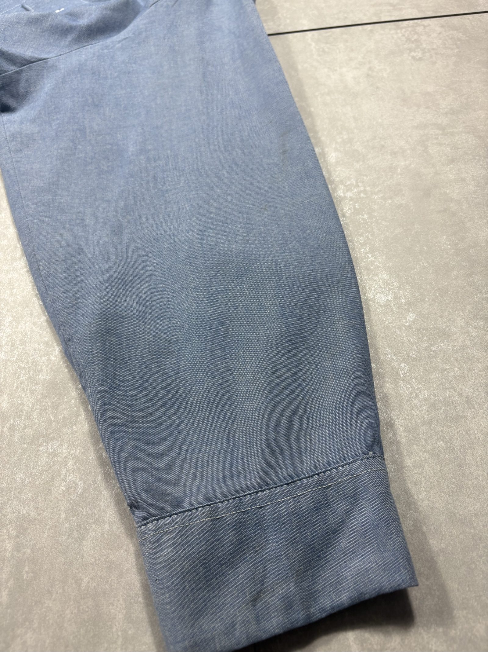 Dickies Blue Poly-Cotton Button Up Long Sleeve Shirt 34/35 image 10