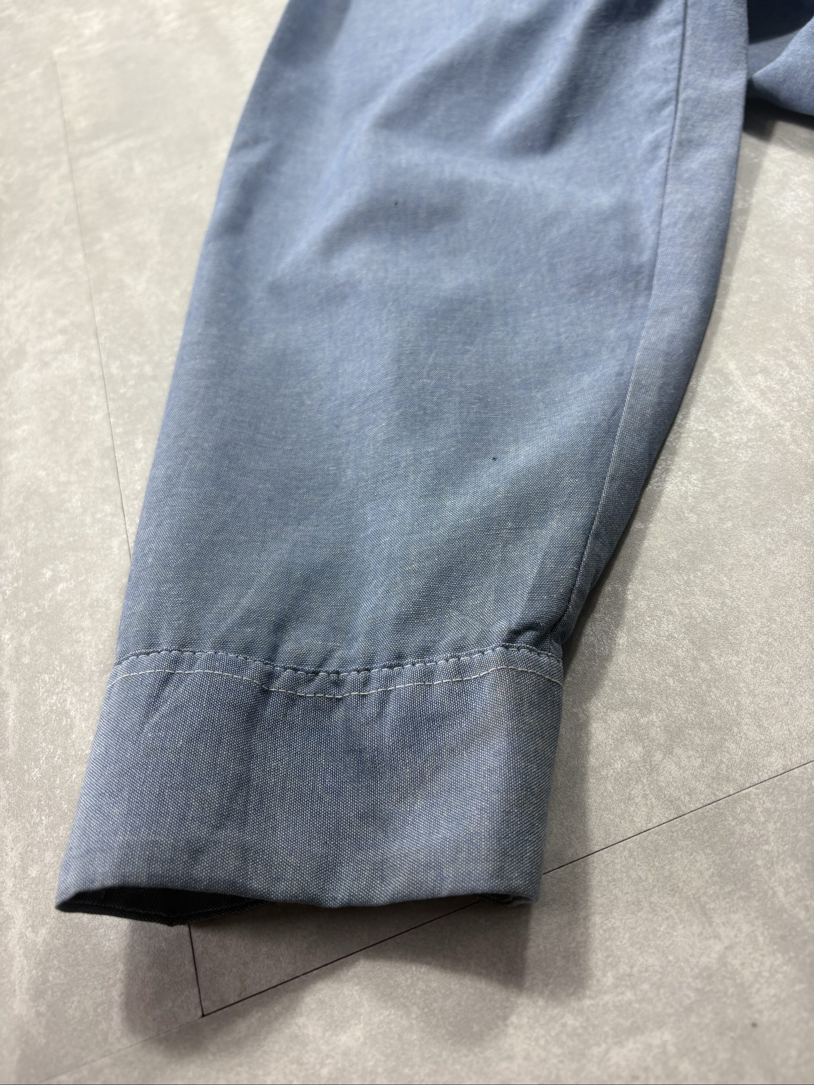 Dickies Blue Poly-Cotton Button Up Long Sleeve Shirt 34/35 image 9