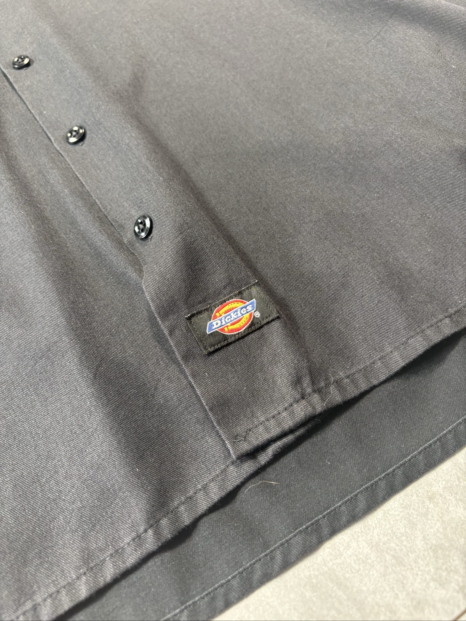Dickies Black Men's Large Work Short Sleeve Shirt Cotton image 3