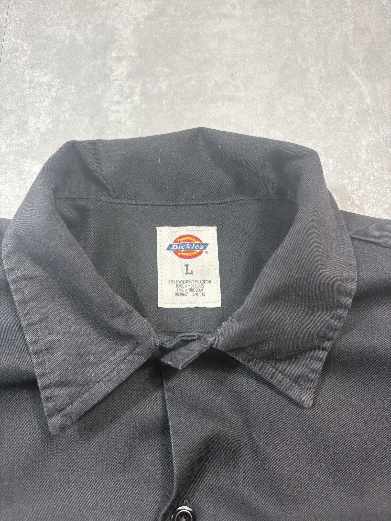 Dickies Black Men's Large Work Short Sleeve Shirt Cotton image 4