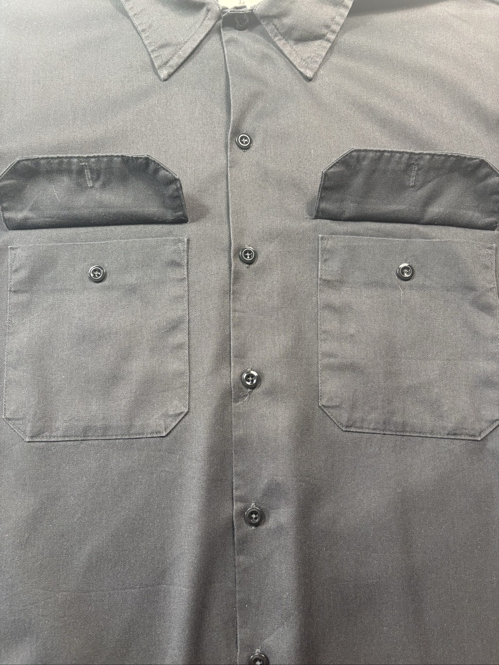 Dickies Black Men's Large Work Short Sleeve Shirt Cotton image 5