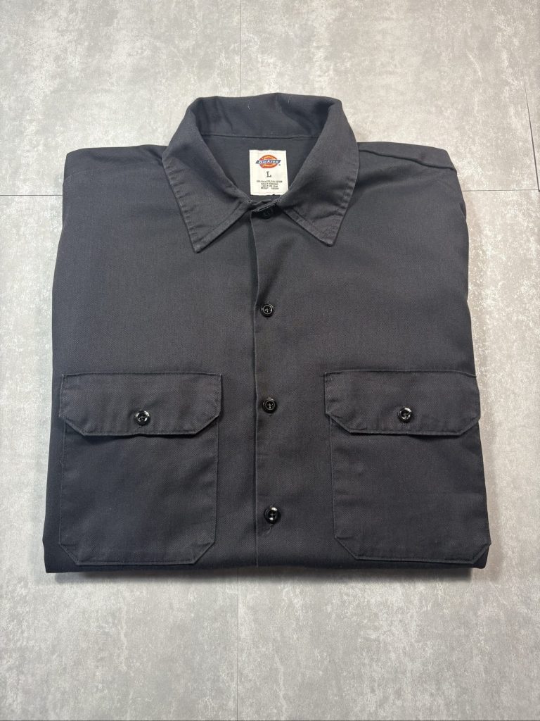 Dickies Black Men's Large Work Short Sleeve Shirt Cotton