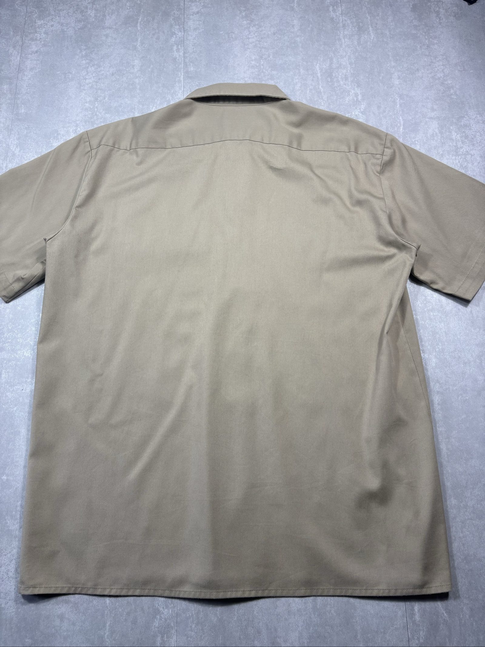 Dickies Men's Beige Work Short Sleeve Shirt Large image 5