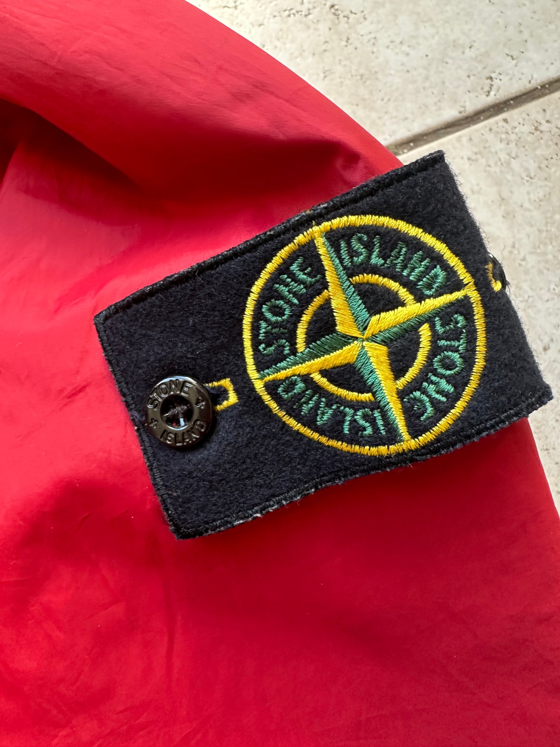 stone island 2003 red blue wool lined nylon shell jacket image 5