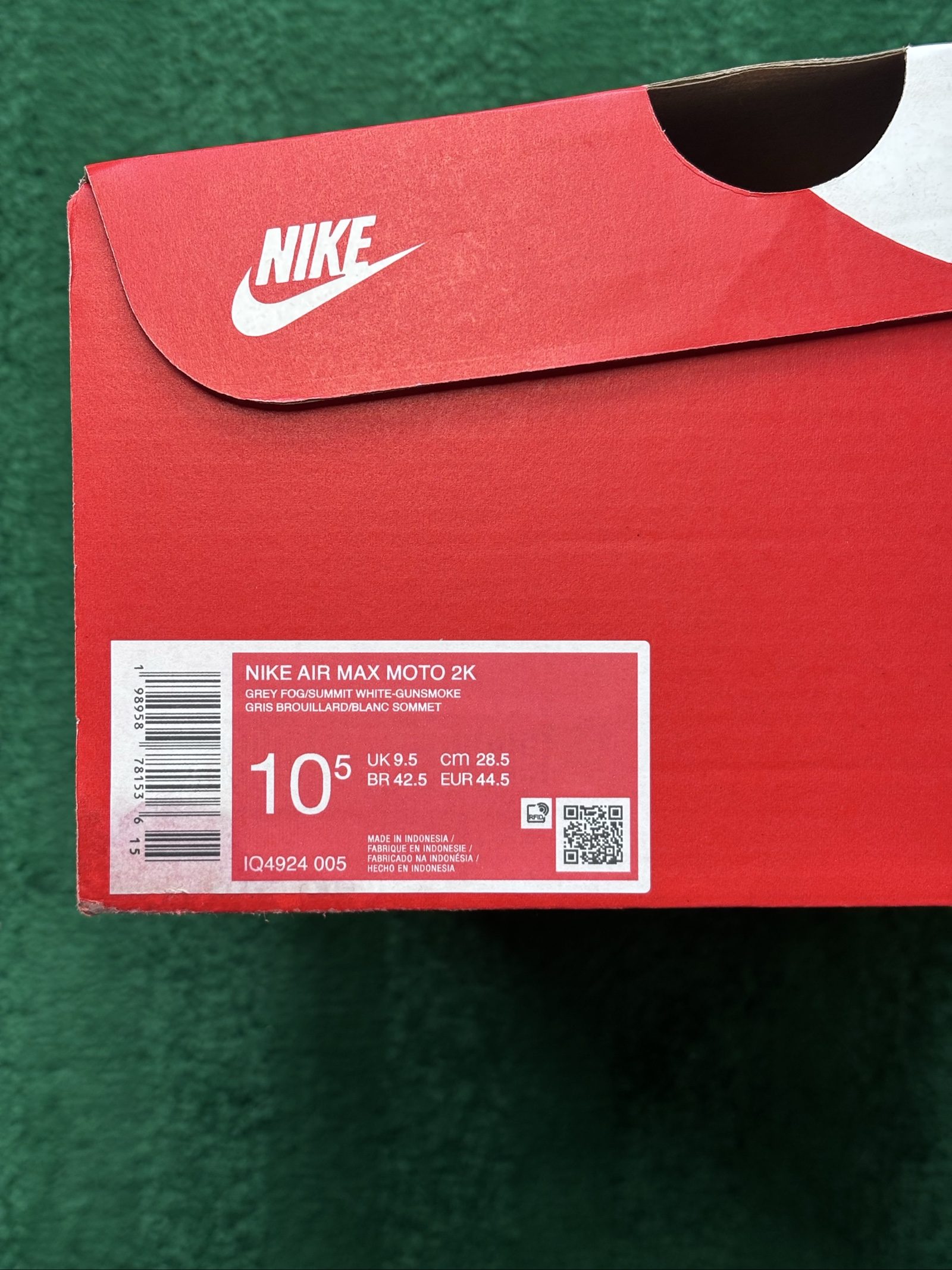 Size UK 9.5 | Nike Air Max Moto 2K | Grey Fog Summit White IQ4924-005 | New image 6