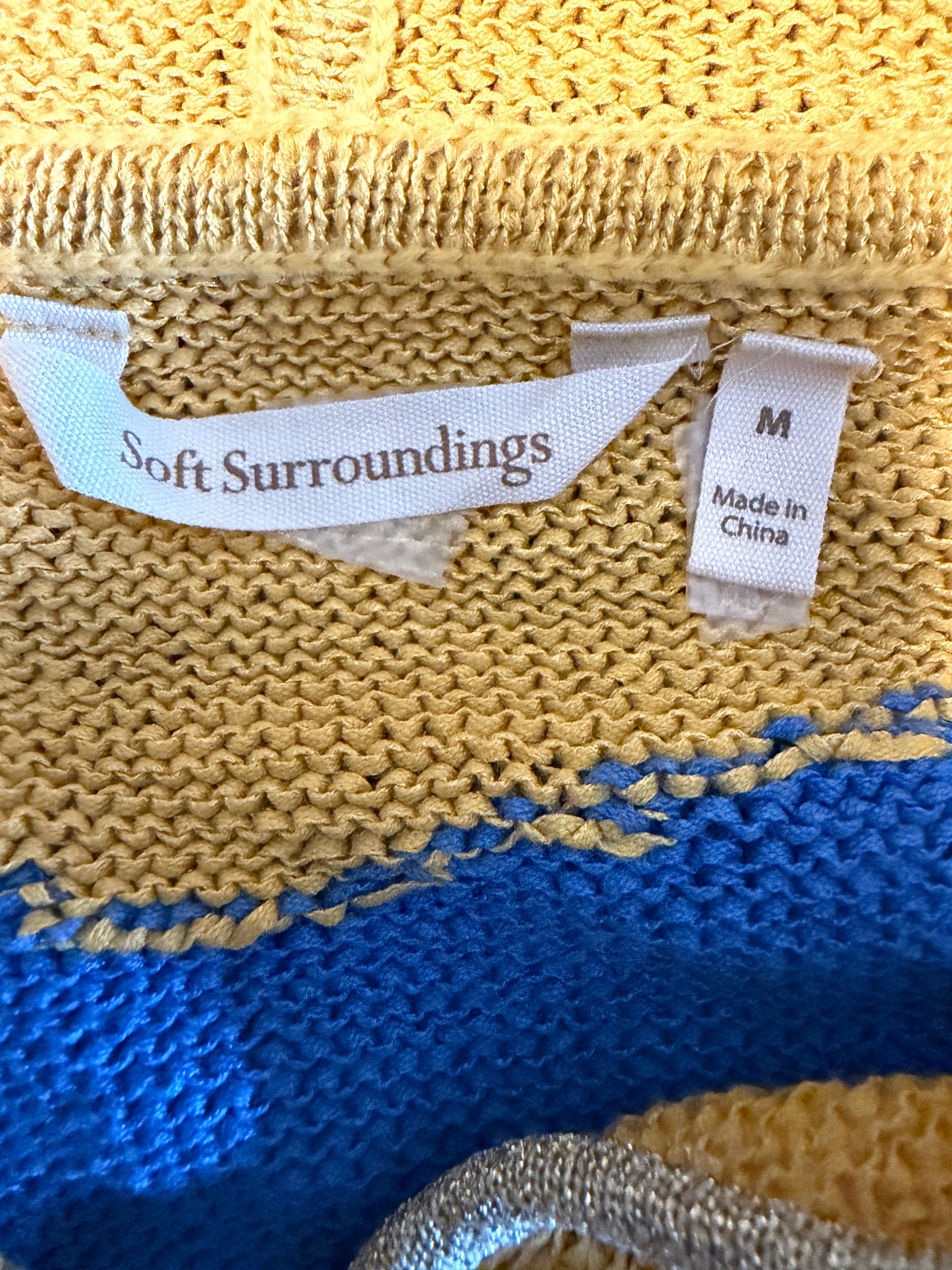 Soft Surroundings - Women's Multi Color Knit Hoodie - Size Medium image 4