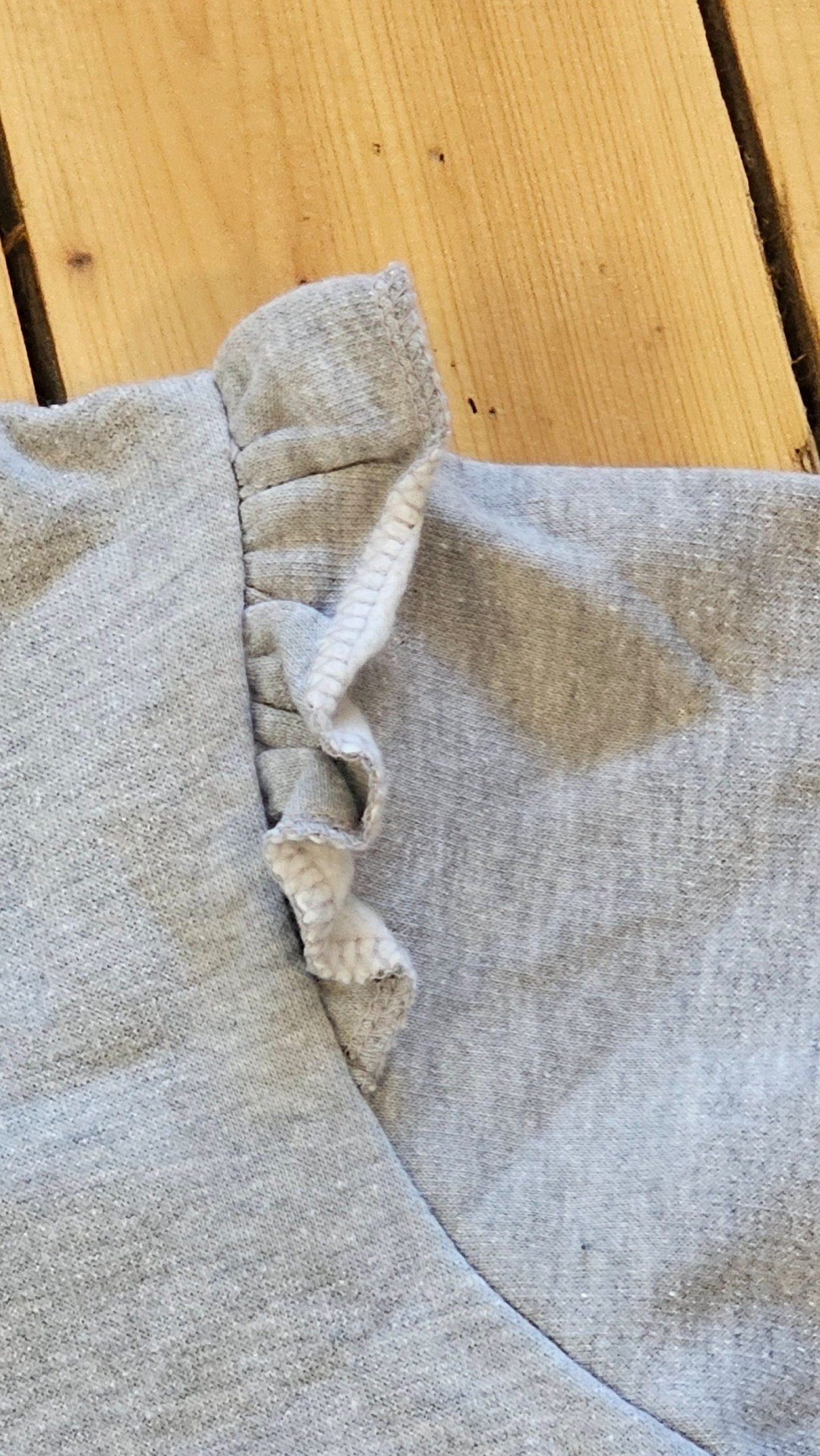 Pink Vanilla Grey Sweatshirt Medium Ruffle Detail image 4