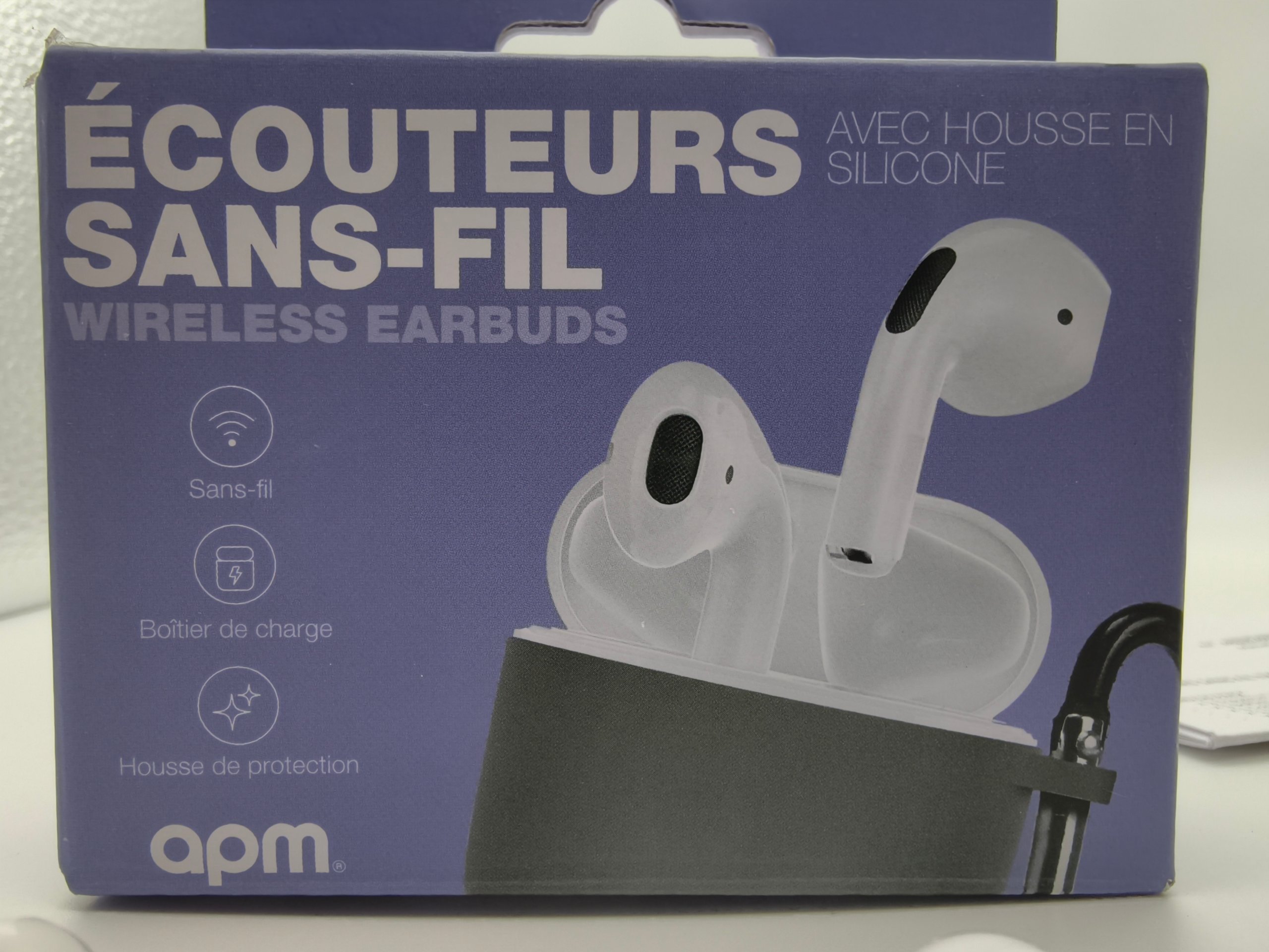 Auricolari Bluetooth Apm 600330 Tws Wireless Cover Silicone Moschettone Completi Box image 4
