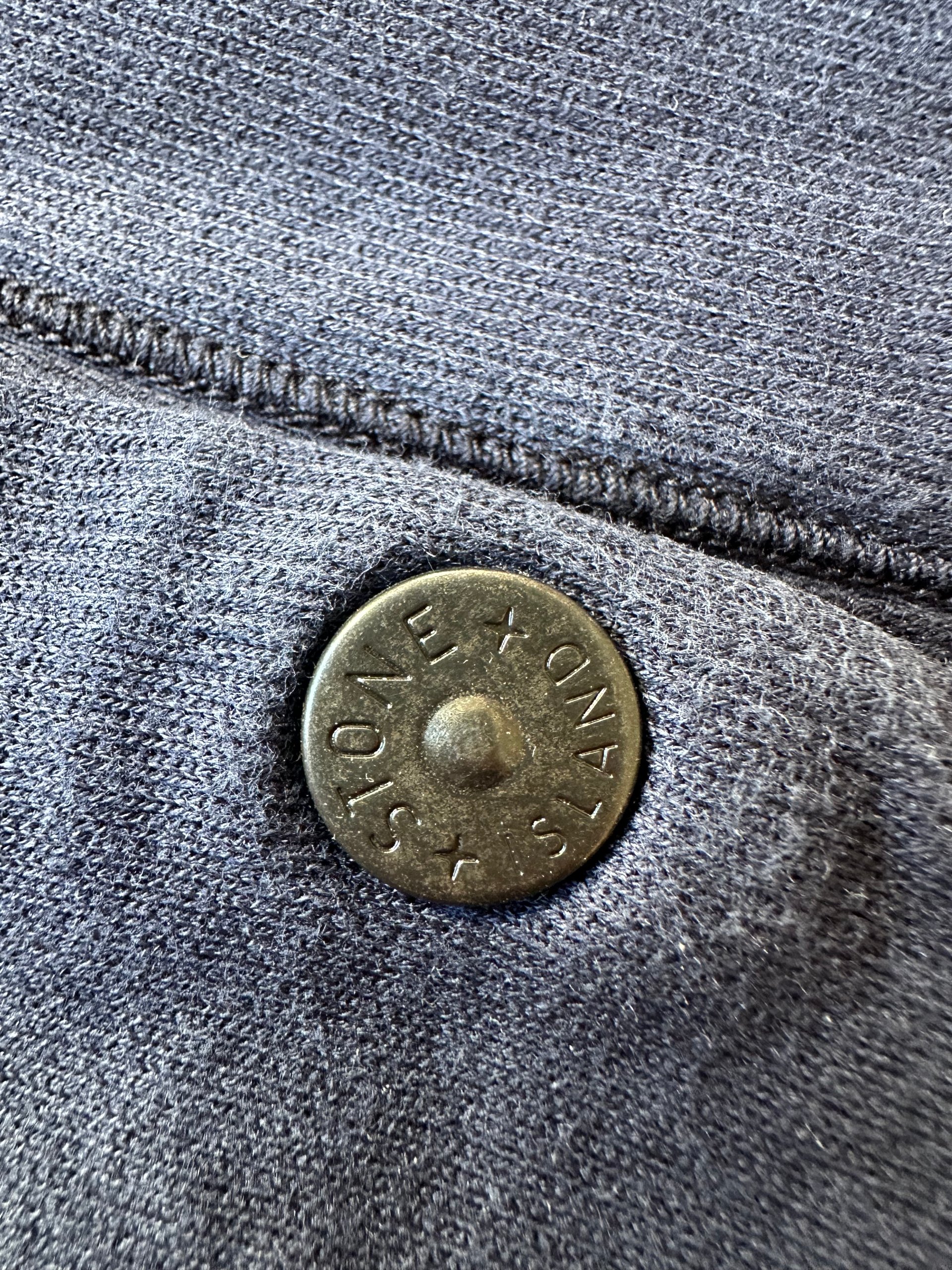 Stone Island Men's Navy Zip-Up Sweatshirt 1995's Vintage Rare Green Badge image 5
