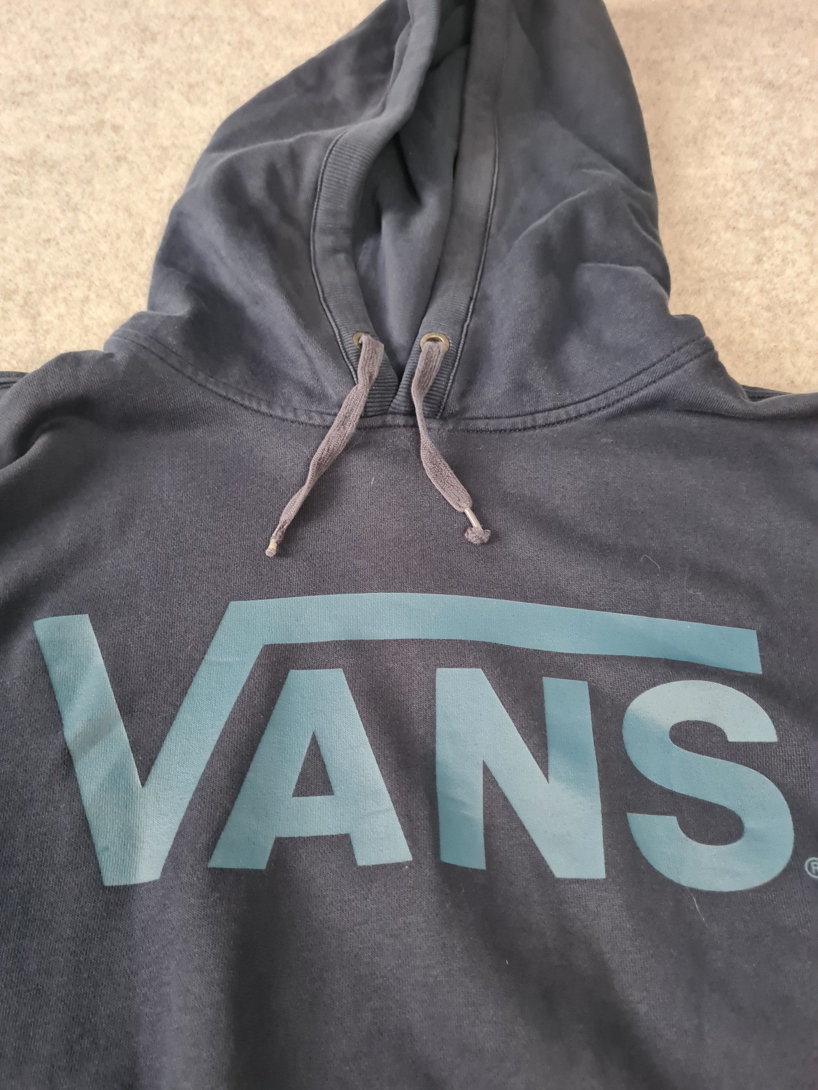 Vans Men's Navy Blue Hoodie with Logo Medium image 4