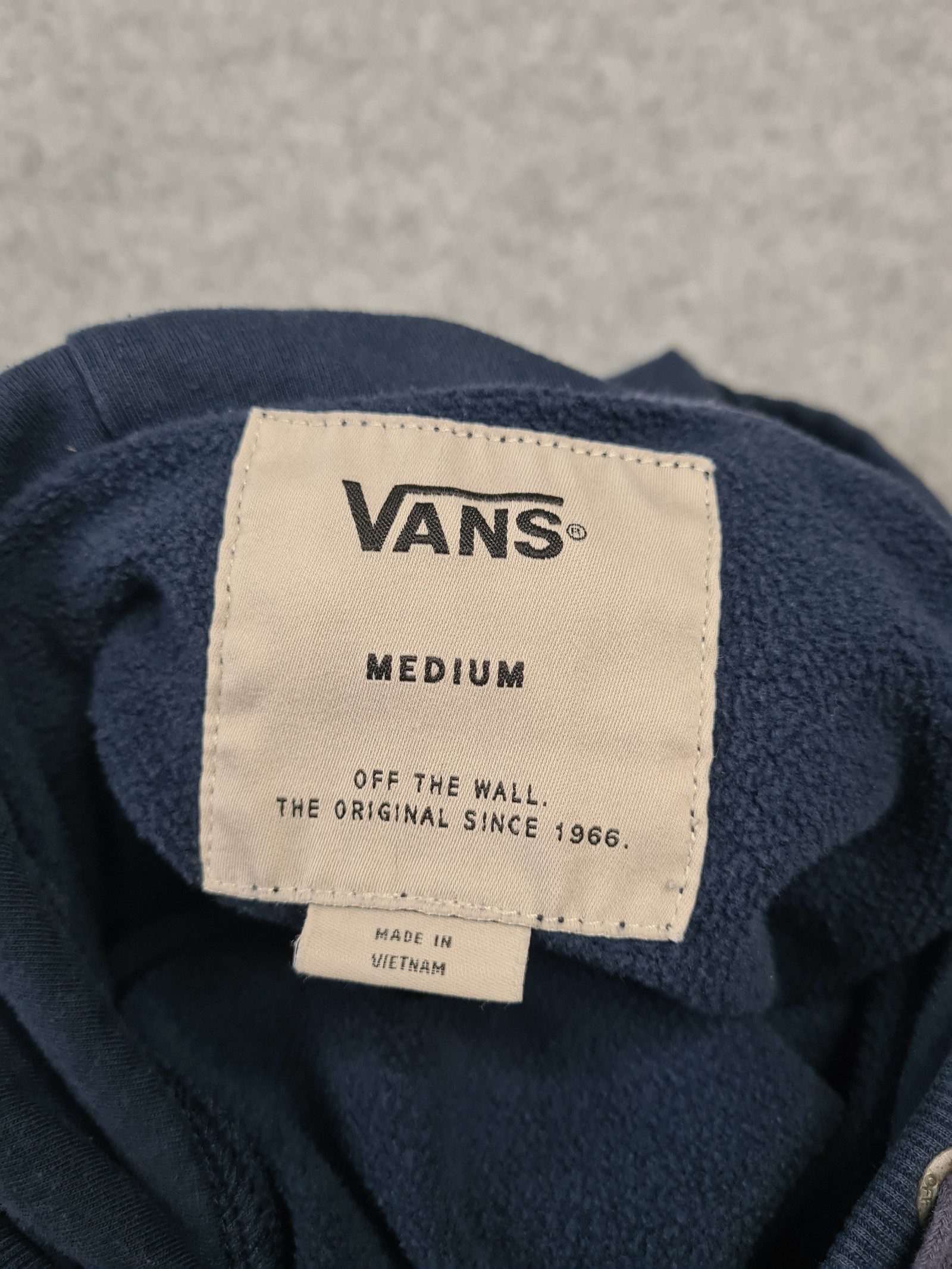 Vans Men's Navy Blue Hoodie with Logo Medium image 6