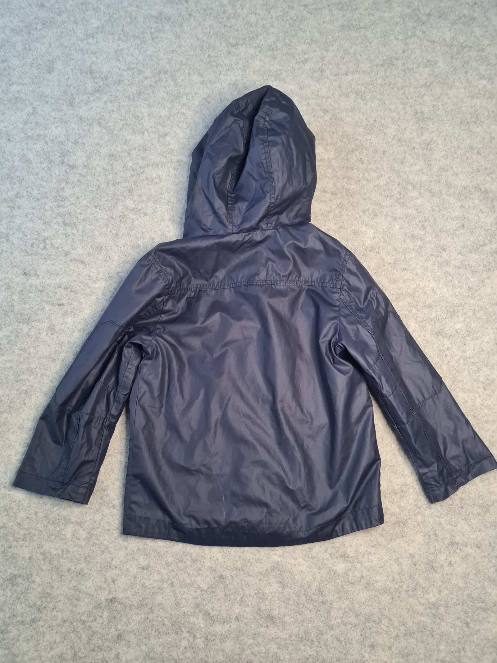 United Colours of Benetton Kids Navy Hooded Rain Jacket Size 4 Years image 5