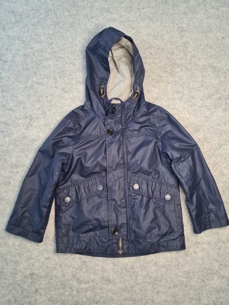 United Colours of Benetton Kids Navy Hooded Rain Jacket Size 4 Years