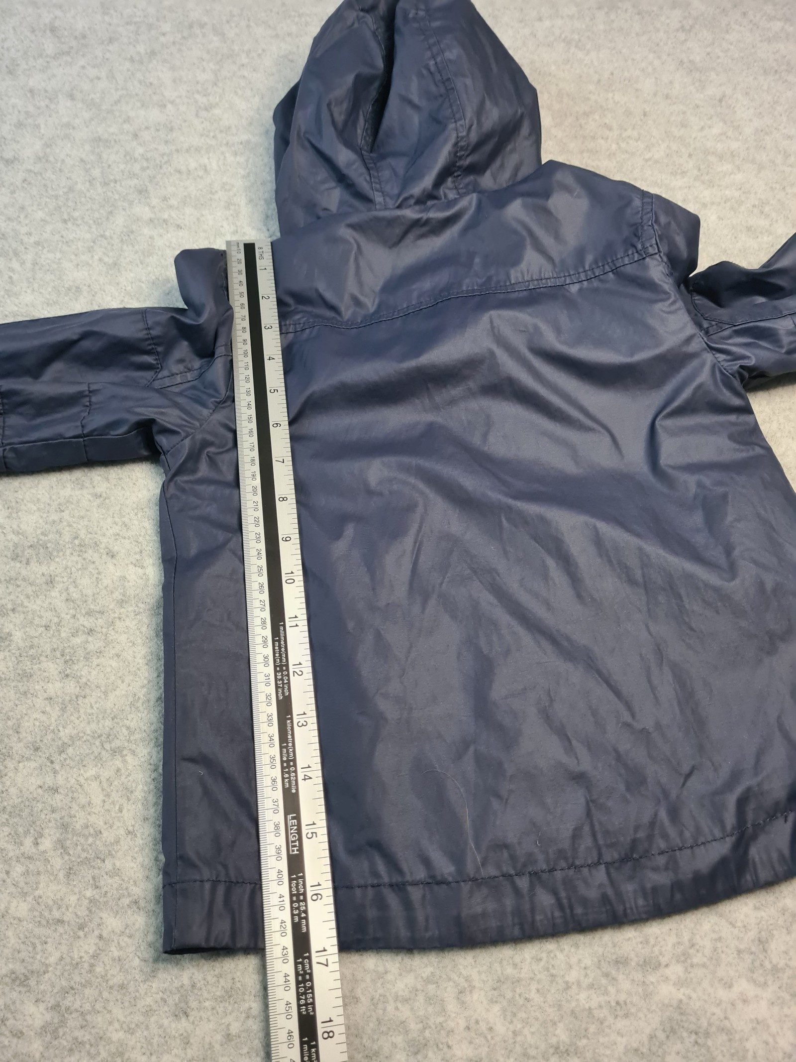 United Colours of Benetton Kids Navy Hooded Rain Jacket Size 4 Years image 7