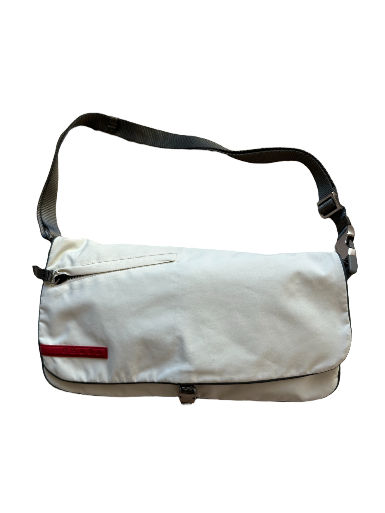 Sac Prada Sport Linea Rossa Messenger Nylon Crème Archive Deadstock Rare